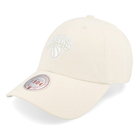 Mitchell & Ness - NBA Sort unconstructed Kasket - New York Knicks Fashion Basic Cream Dad Cap @ Hatstore