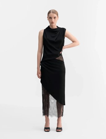 Ahlvar Gallery Eden Lace Skirt - Black - L