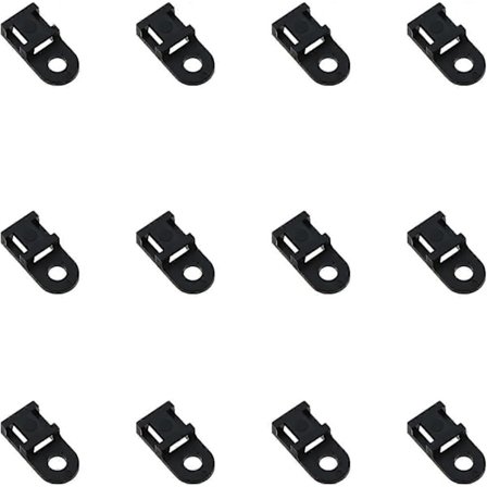 100 st Kabelfästesfäste av sadeltyp, plastfästesfäste för fastsättning av kablar (FMY)