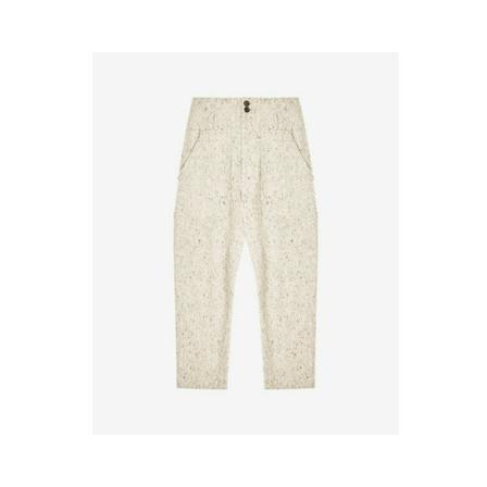 Isabel Marant Étoile, Cropped Tapered-Leg Trousers Beige, Dames, Maat:2XS,polyester
