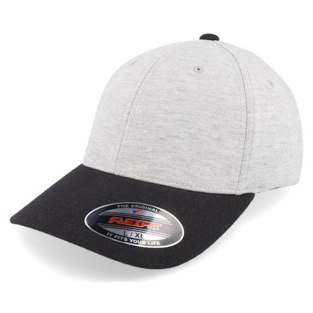 Flexfit - Gris flexfit Casquette - Wooly Combed Grey/Black Flexfit @ Hatstore