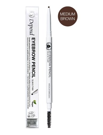 Depend Cosmetic Eyebrowpen. Slim&Thin Mediumbrown - Nude - ONE SIZE