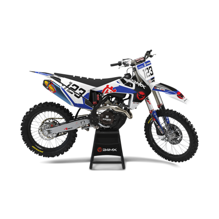 Kompletny Zestaw Naklejek ENJOY 24MX z Okleiną na Tablicę Startową - Husqvarna TE 450 2003-2013