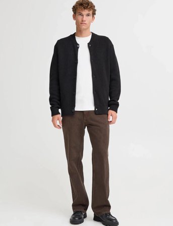 Casual Friday Cfrodhe Baseball Knit Cardigan - Black - S