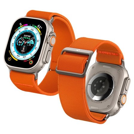 Spigen Fit Lite Ultra Armband för Apple Watch 4/5/6/7/8/SE/Ultra (42/44/45/49 mm) - Orange