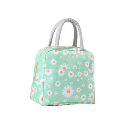 Isoleret frokostpose, bærbar termisk frokostpose køletaske frokostboks arrangør tote taske arbejde skole picnic camping rejse (Daisy Green)