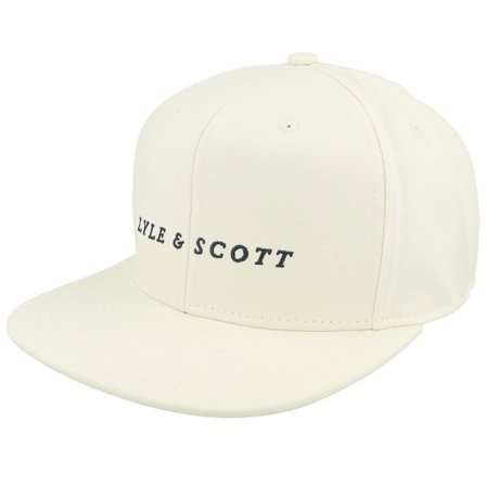 Lyle & Scott - Script Cap Foam Snapback Snapback White Cap - @ Hatstore