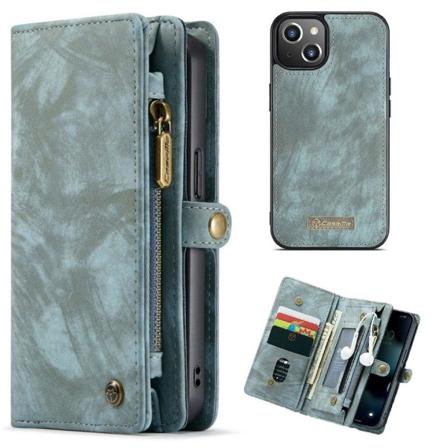 CaseMe iPhone 13 Mini Zipper Lompakko - Sininen Blue