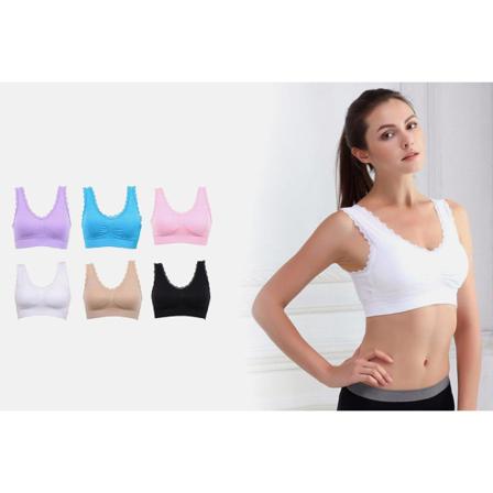 Sömlös Behå 3-st Multicolor L