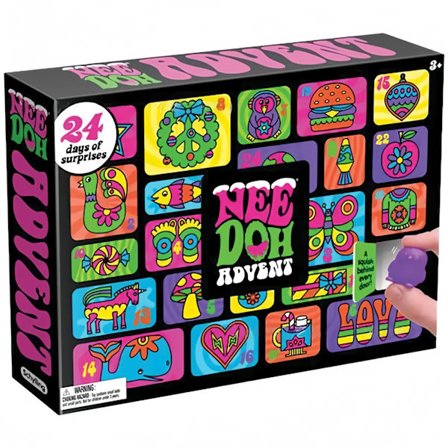 NeeDoh Joulukalenteri 2025 – Joulukalenteri Hauskoilla Stressipalloilla ja Yllätyksillä