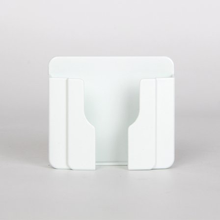 2 stk. Hvid klæbende fjernbetjeningsopbevaringsboks, skadefri væg