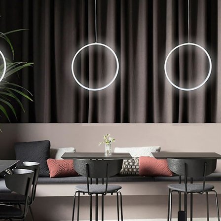 40cm Sirkel Design Hengelampe Aluminium Led Moderne