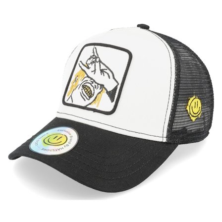 Lucid Smile - Weiss trucker Cap - Dope Boy Patch White/Black Trucker @ Hatstore