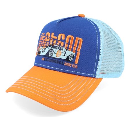 Stetson - Bleu trucker Casquette - Endurance Blue/Orange Trucker @ Hatstore