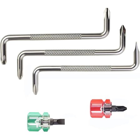 Offset Skruetrækker Z-Formet Skruetrækkere Magnetisk Spalte Phillips Dobbelt Hoved Håndværktøj