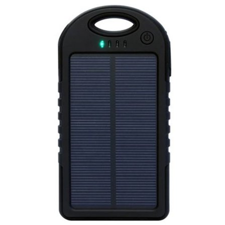 Solar backup-laddare 5000 mAh Svart vattentät