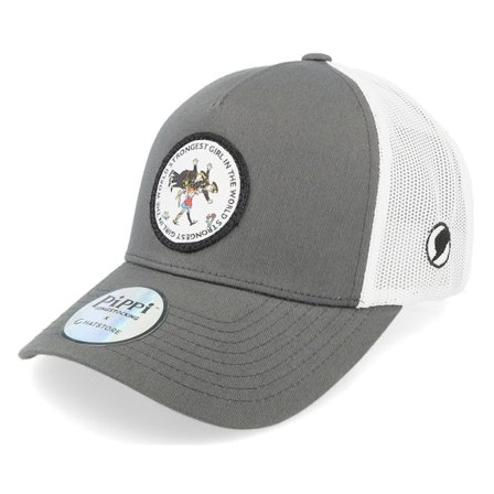 Pippi Langstrumpf - Grau trucker Cap - Strongest Girl In The World Trucker @ Hatstore