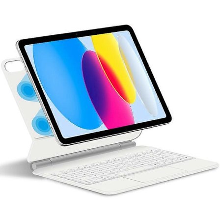 Læretui med magnetisk Bluetooth-tastatur og presis multi-touch styreflate for iPad 10.9 (2022) -