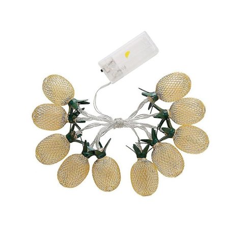 10 LED Ananas Lyskæde Fest Bryllup Dekoration Lys (Varm Hvid)