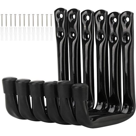 6-pack 12 cm Garage Stege Förvaringskrokar, Tunga Väggmonterade