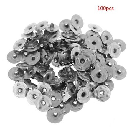 100 styks holdbare voksede stearinlys Sustainers Fremstilling Metal Wick Sustainers Bæreholdere Faner Værktøj Craft DIY Candle Gadget