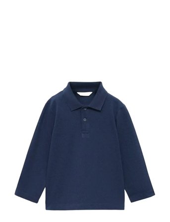 Cotton Basic Polo Shirt Navy Mango