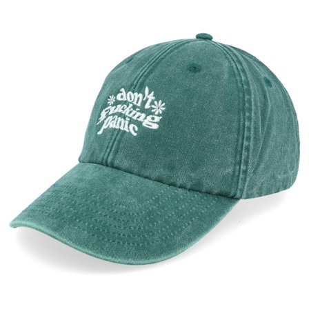 Iconic - Groen unconstructed Cap - Don’t Fucking Panic Washed Green Dad Cap @ Hatstore