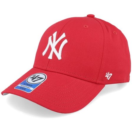 47 Brand - MLB Röd adjustable Keps - Kids New York Yankees Raised Basic Mvp Red Adjustable @ Hatstore