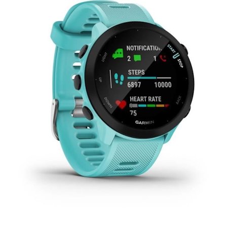 Sportansluten klocka - GARMIN - Forerunner 55 - Aqua (vattengrön)