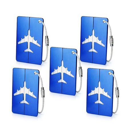 5-Pack - Bagagelapp / Tag till Bagage - Fäst på resväskan