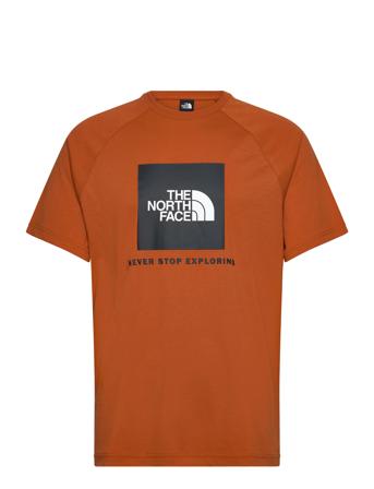 M S/S Raglan Redbox Tee Sport Men Sports Clothes Sport Tops Sport T-shirts Orange The North Face