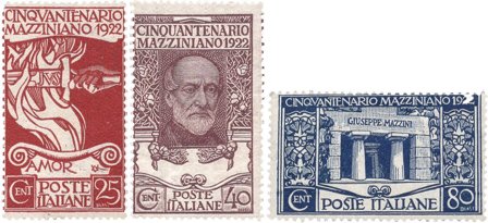 Italien 1922 - Sassone 128-130 - Postfrisk