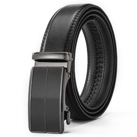 Miesten keinonahkavyö - svart, 120 cm