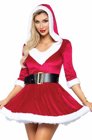 Leg Avenue Mrs. Claus Hooded Dress XL Rollspel & Maskerad - Blushme.se
