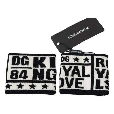 Dolce & Gabbana Wool Knitted King Wristband Wrap svart, Herr Handskar, Herr, Storlek: ONE SIZE
