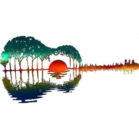 Abstrakt Guitar Precision Metal Guitarist Wall Art Skulptur