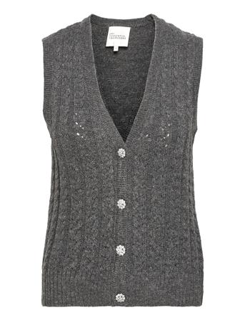 Mwjo Knit Vest Grey My Essential Wardrobe