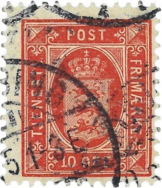 Danmark - Tjenestemærke AFA 10a - Stemplet