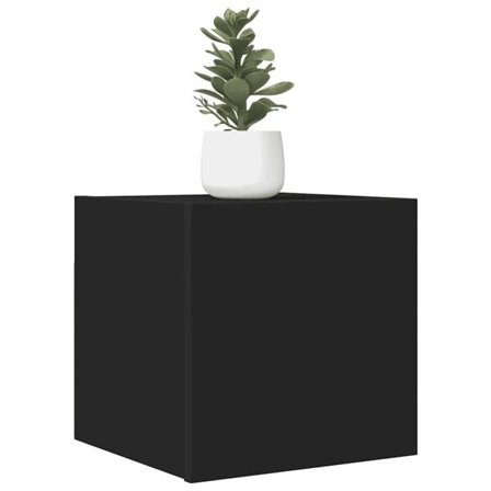 vidaXL Seinään kiinnitettävä TV-taso musta 30,5x30x30 cm Musta