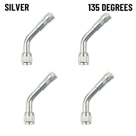 Ventilforlænger adapter Vinkel bøjet SØLV 135 GRADER