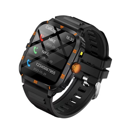 Multifunktionelt Smartwatch Kompatibelt med Hry Fine APP - 2.01" Firkantet Skærm, Sundhedsovervågning & Bluetooth Opkald Black&Gold