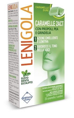 Lenigola 2Act Menta/Eucalipto 20 Caramelle Dure