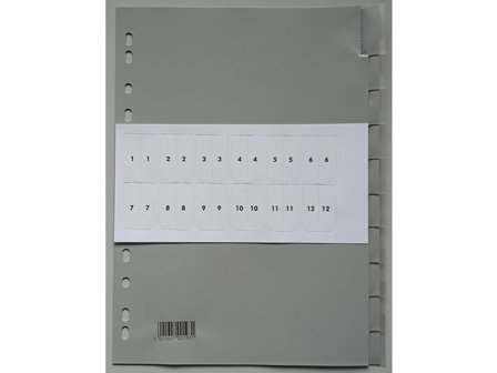 Plastregister A4 10-flik insticksflikar grå - Lyreco - Kontorsmaterial - Pärmar och register - Plastregister - Tryckta