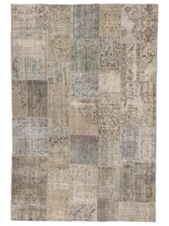 Tkany Ręcznie Patchwork Dywan 200X300 Vintage Wełniany Brunatny/Pomarańczowy