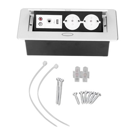 Skjult Stikkontakt Messing PC Forsænket Skrivebordsstik til Kontor Fabrikker EU Stik 250V