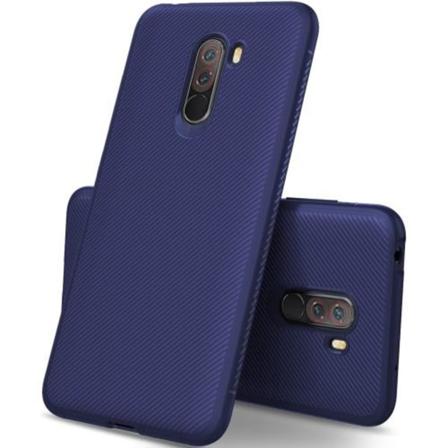 Twill Texture Mobilskal till Xiaomi Pocophone F1 - Blå Blå