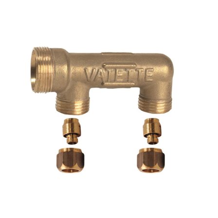 Vatette 1880324 Fordelersett M28 x 1,5 mm, c/c 50, G15, 4 avstikk 15 x 2,5 mm, Installasjon