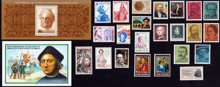 Berømte personer - Frimærkepakke - Postfrisk