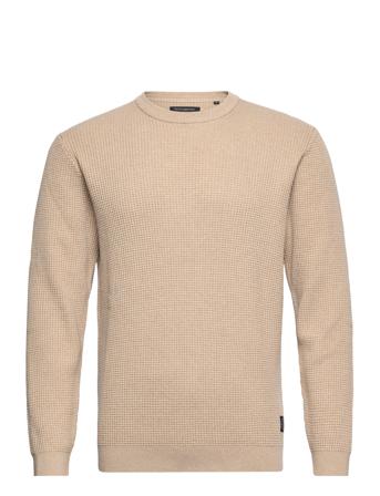 Structure O-Neck Knit Beige Shine Original