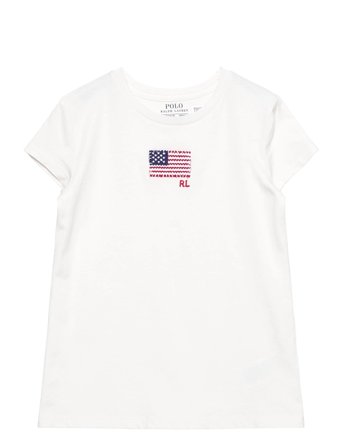 Ralph Lauren Kids | Flag-Appliqué Cotton Jersey Tee | 129-130
